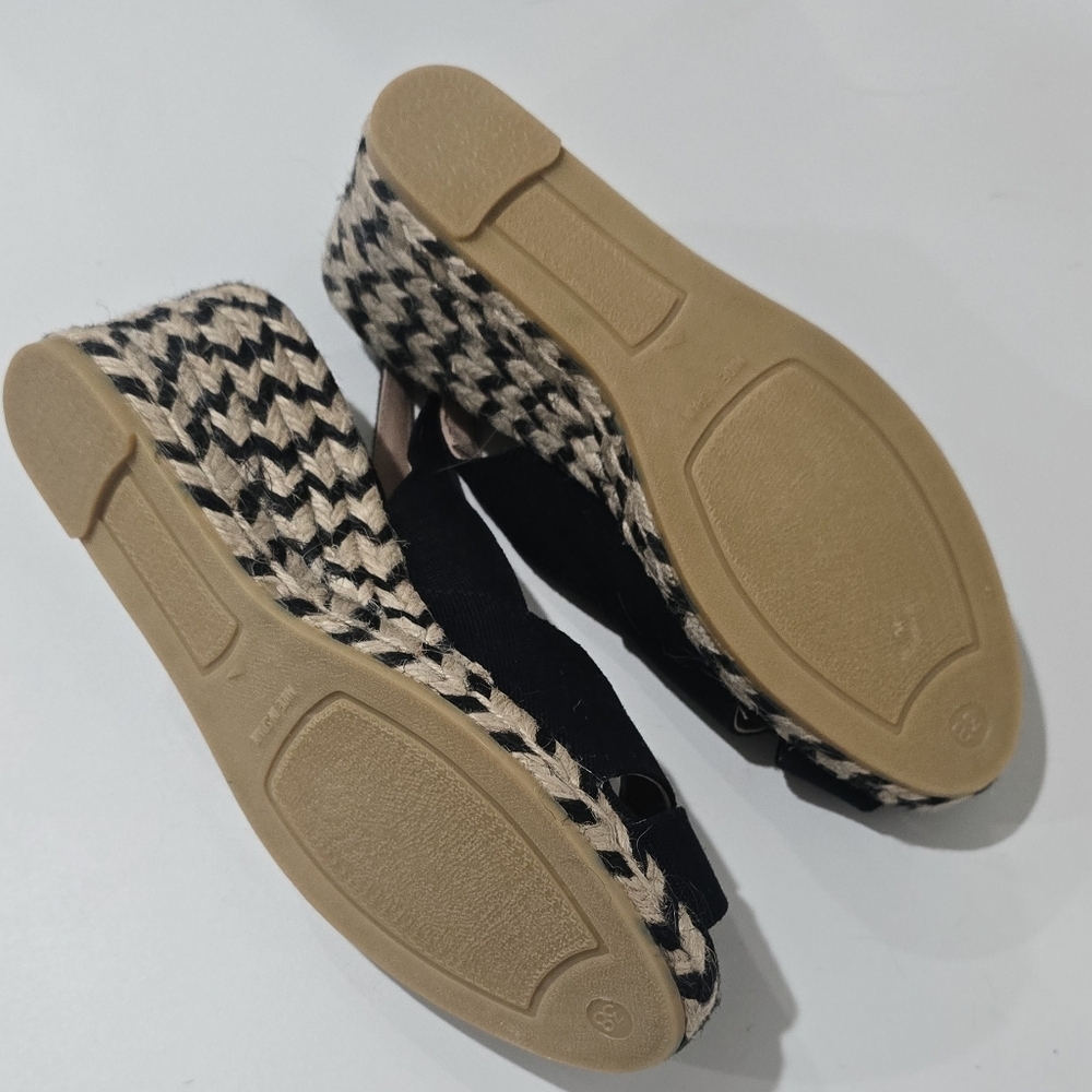 Viscata Black Peep Toe Espadrilles — image 4 of 6